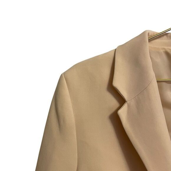 Zara Cream Two Button Oversized Blazer Jacket Size MED NWT - Picture 4 of 7